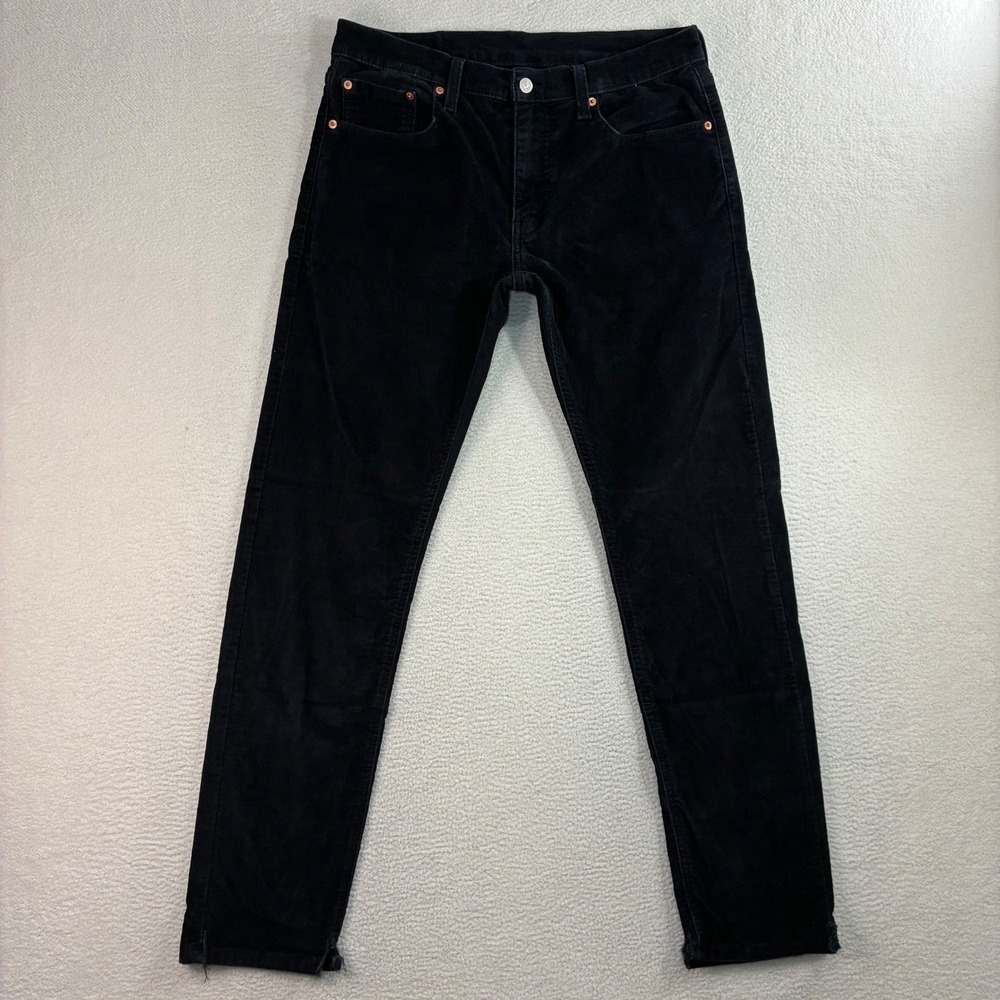Levis 512 Corduroy Pants Mens 32x32 Black Slim Tapered Preppy Casual Chino